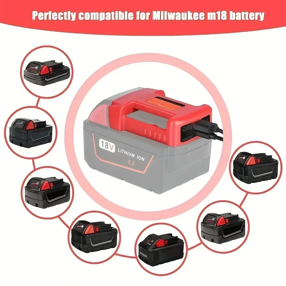 Laptop Accessories Usb - DeWalt 20V、Milwaukee 18Vリチウム電池、Makita、Einhell、ノートパソコン、携帯電話用急速充電USB Type-Cパワーバンク