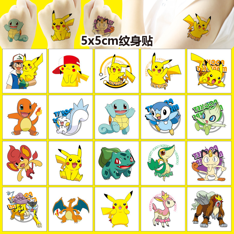 Laptop Accessories All - 5*5 センチメートル 20 個ポケモンピカチュウタトゥーステッカー子供の報酬ステッカーパックかわいいピカチュウラップトップスキンステッカー