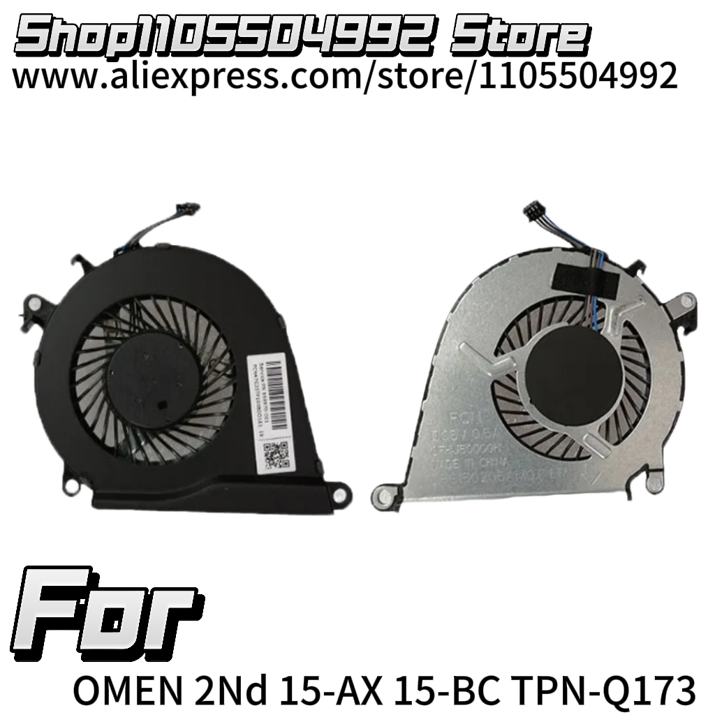 Laptop Accessories All - オリジナルの新しいノートパソコン用スペアパーツ、OMEN 2nd 15-AX 15-BC TPN-Q173用CPU冷却ファン、ノートパソコンクーラー交換用アクセサリー