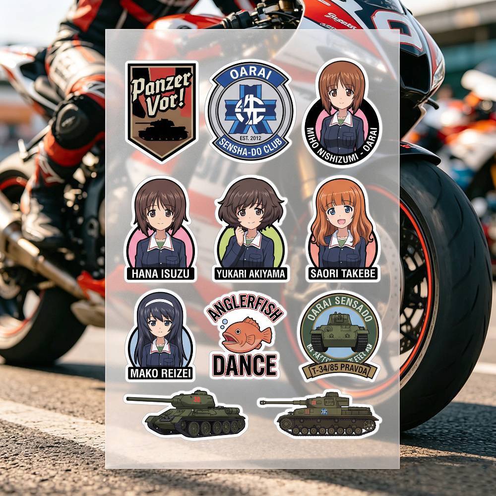 アニメガールズアンズパンツァーバイクステッカー車体ビニールス - Laptop Accessories Kids のレビューと価格