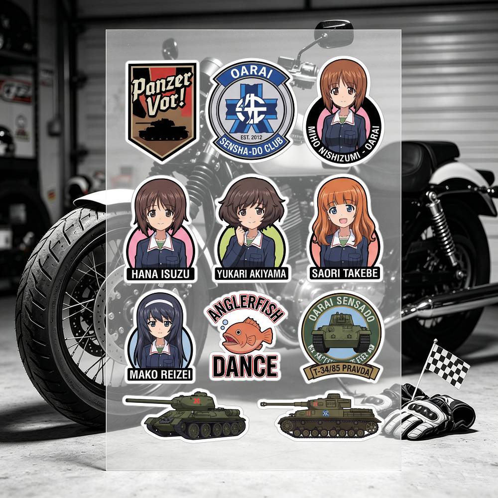 アニメガールズアンズパンツァーバイクステッカー車体ビニールス - Laptop Accessories Kids のレビューと価格
