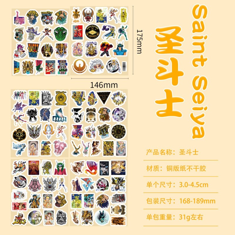 101 個聖闘士星矢アニメステッカー漫画キャラクター DIY - Accessories Laptop のレビューと価格