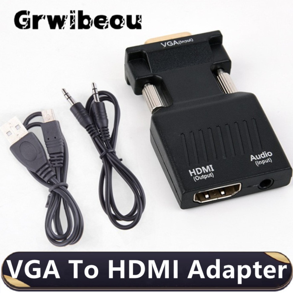 1080P VGA to HDMI コンバーター 3.5mm - Hdmi Vga Adapter のレビューと価格
