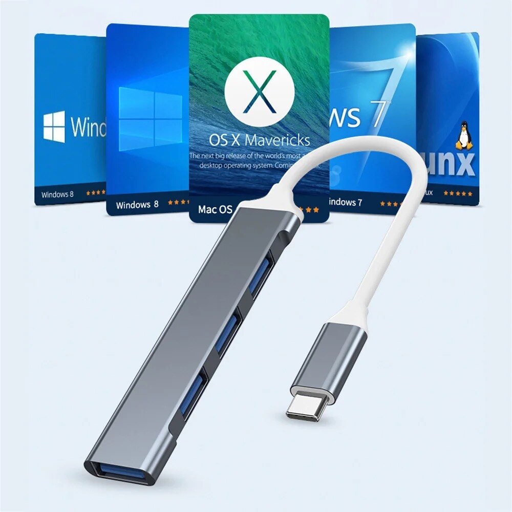 4ポートマルチスプリッターUSB 3.0ハブ タイプCハブ  - Laptop Accessories Usb のレビューと価格