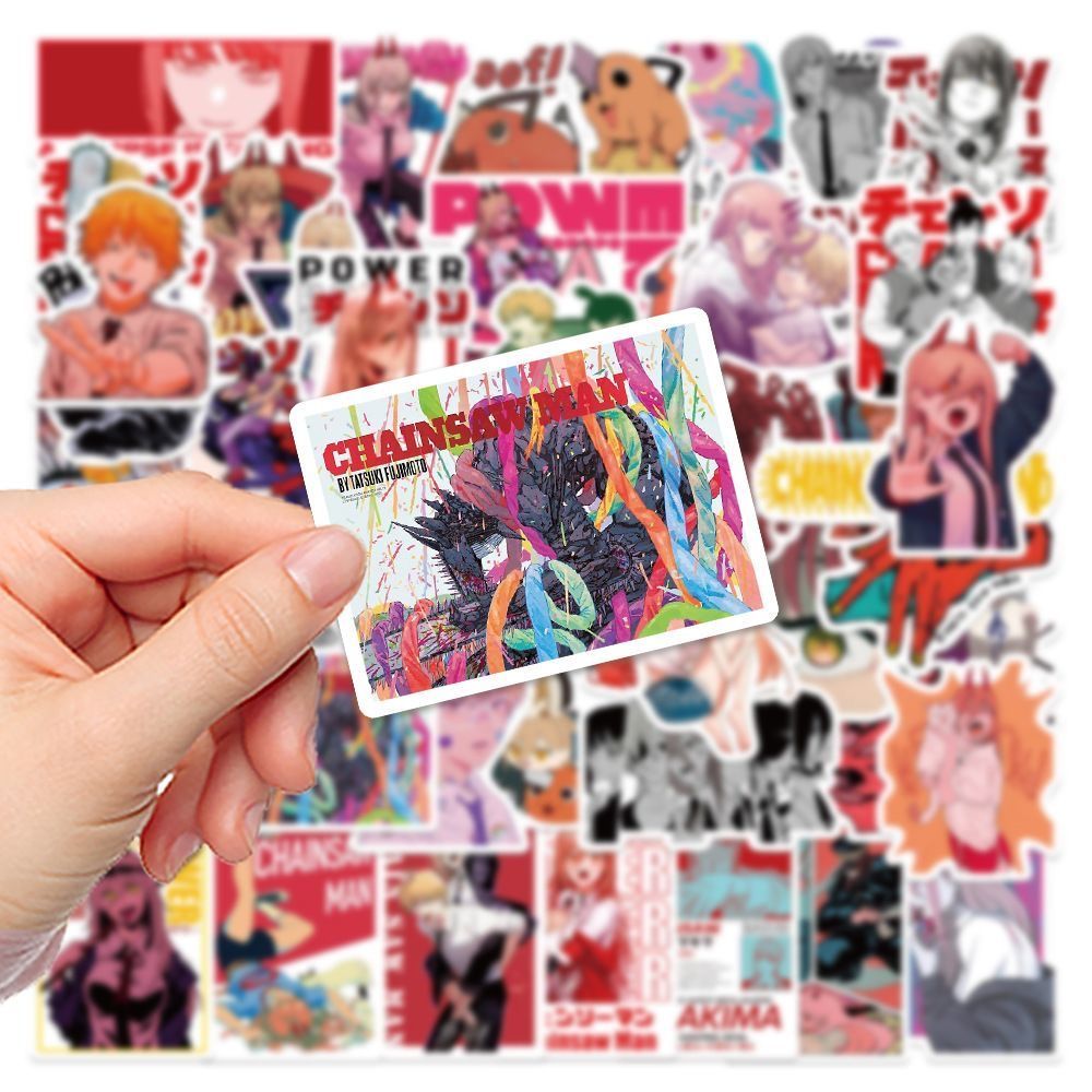 新作100枚入りチェンソーマンアニメキャラクターステッカー  - Laptop Accessories Gifts For Men のレビューと価格