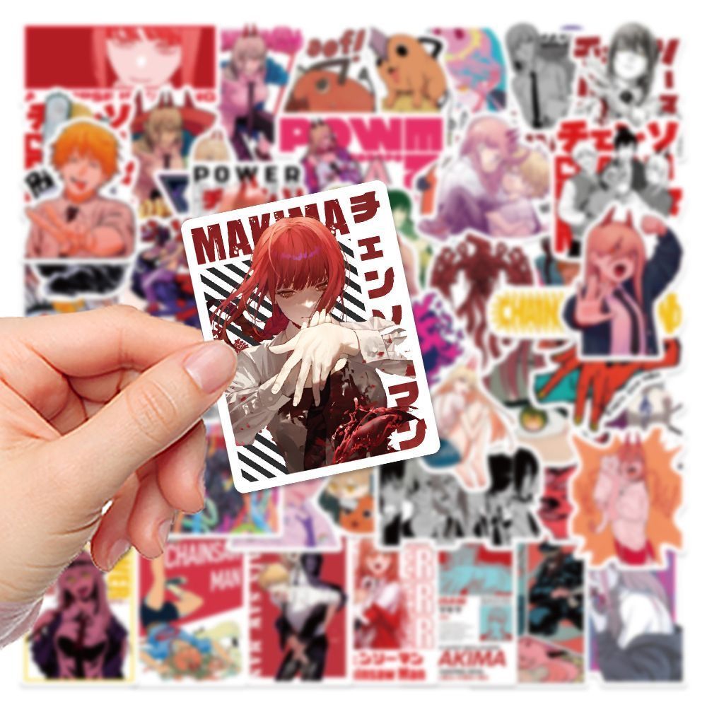 新作100枚入りチェンソーマンアニメキャラクターステッカー  - Laptop Accessories Gifts For Men のレビューと価格