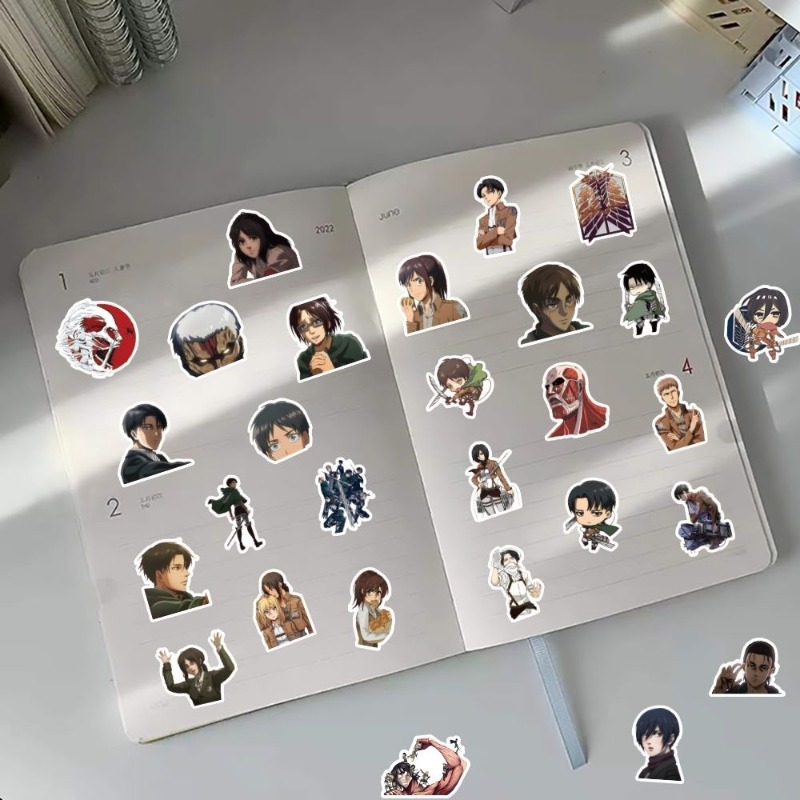 60枚入り 進撃の巨人 アニメステッカー かわいい 防水デカ - Laptop Accessories All のレビューと価格