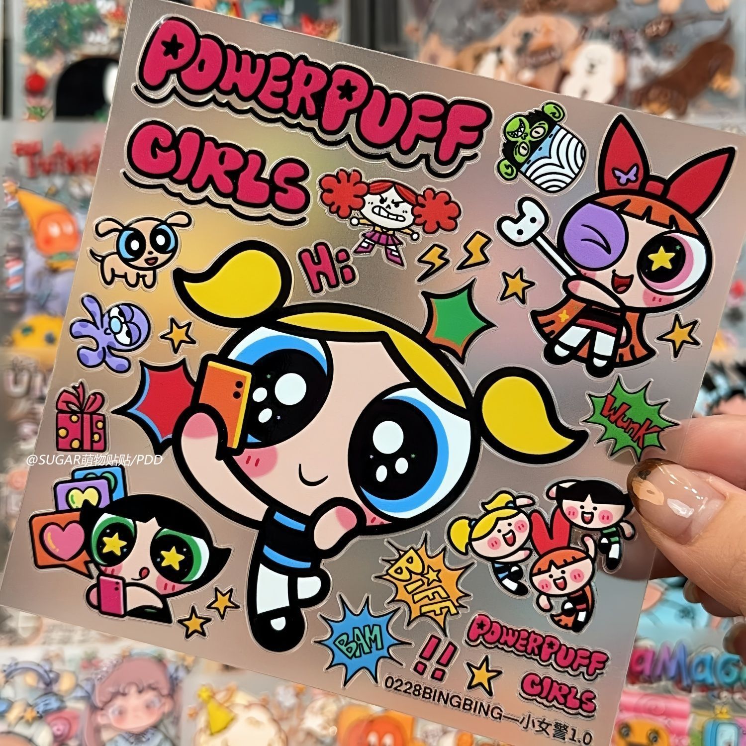 かわいいパワーパフガールキャラクターステッカーシート ヴィン - Laptop Accessories All のレビューと価格