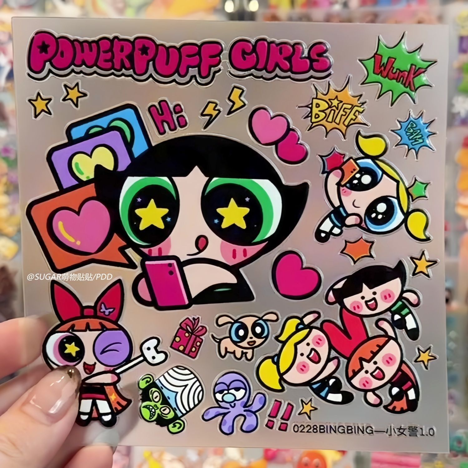 かわいいパワーパフガールキャラクターステッカーシート ヴィン - Laptop Accessories All のレビューと価格