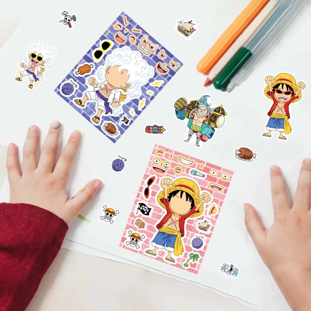 8/16/24枚入り ワンピース ルフィ 子供用パズルステッ - Laptop Accessories Kids のレビューと価格