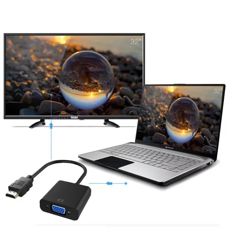 1-4セット HD 1080P HDMI - VGAケーブル - Hdmi Vga Adapter のレビューと価格