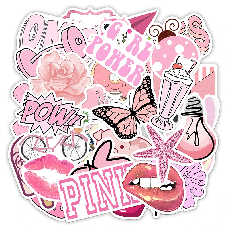 50 ピース/パックかわいい漫画 VSCO ガールステッカー - Laptop Accessories Kids のレビューと価格