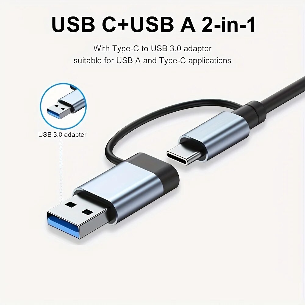 2in1 USB3.0ハブ 7ポート Type-C拡張スプリ - Laptop Accessories Usb のレビューと価格