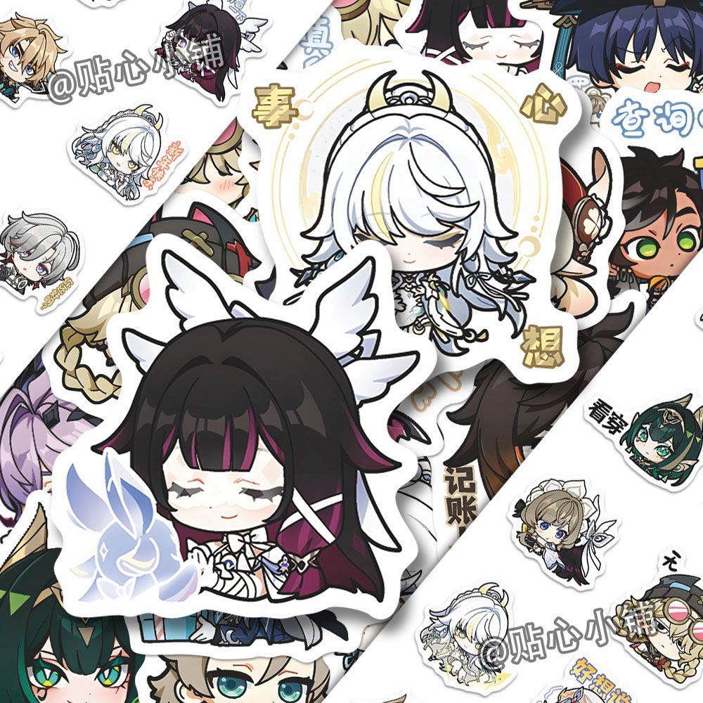 64 個原神インパクトムーンメイデンアニメステッカー漫画落書 - Laptop Accessories All のレビューと価格