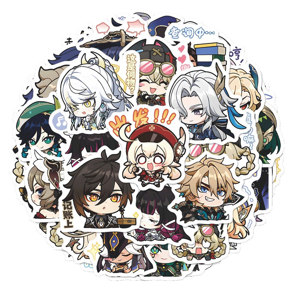 64 個原神インパクトムーンメイデンアニメステッカー漫画落書 - Laptop Accessories All のレビューと価格