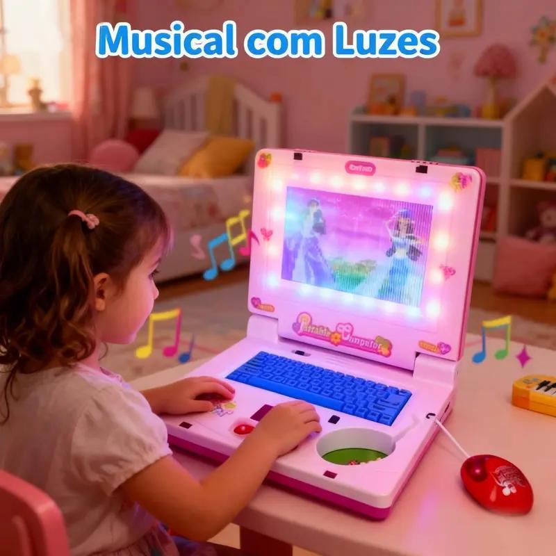 ミニノートブック音楽玩具ラップトップポータブル統合幼児パズル - Laptop Accessories Kids のレビューと価格