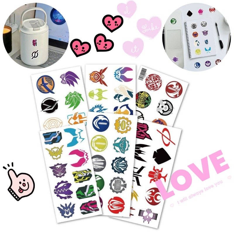 60 枚の仮面ライダーロゴステッカークリエイティブデカール防 - Laptop Accessories All のレビューと価格